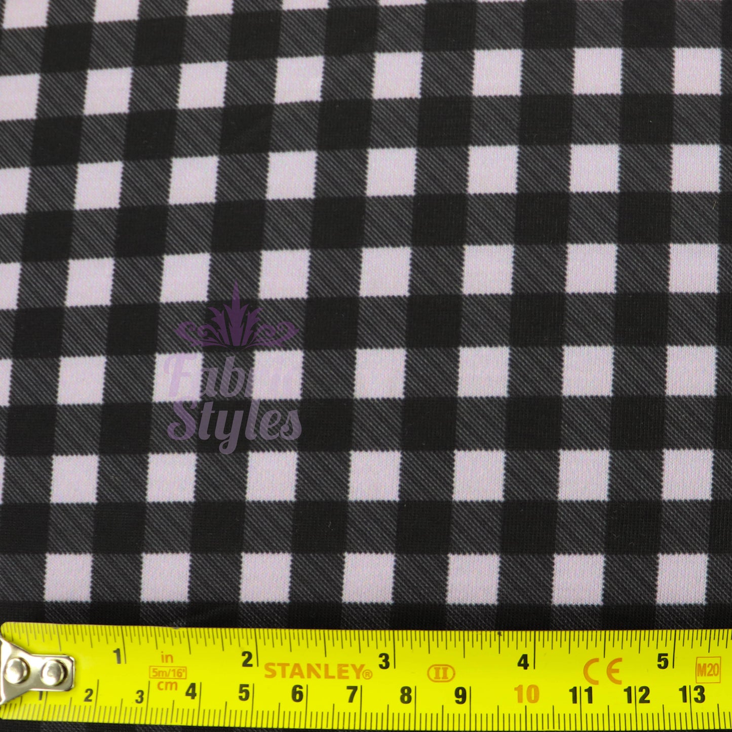 Lilac Gingham Spun Polyester Fabric