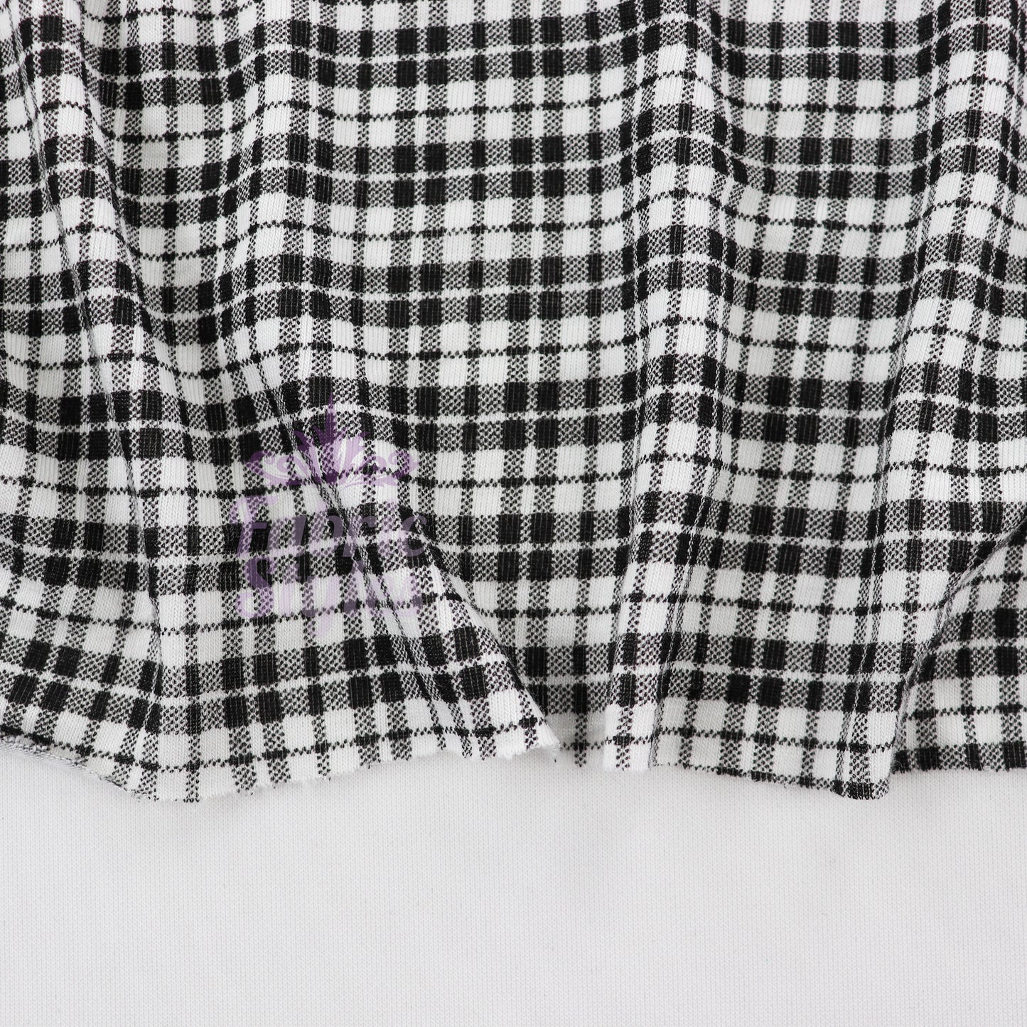Tartan Plaid Viscose Elastane Fabric