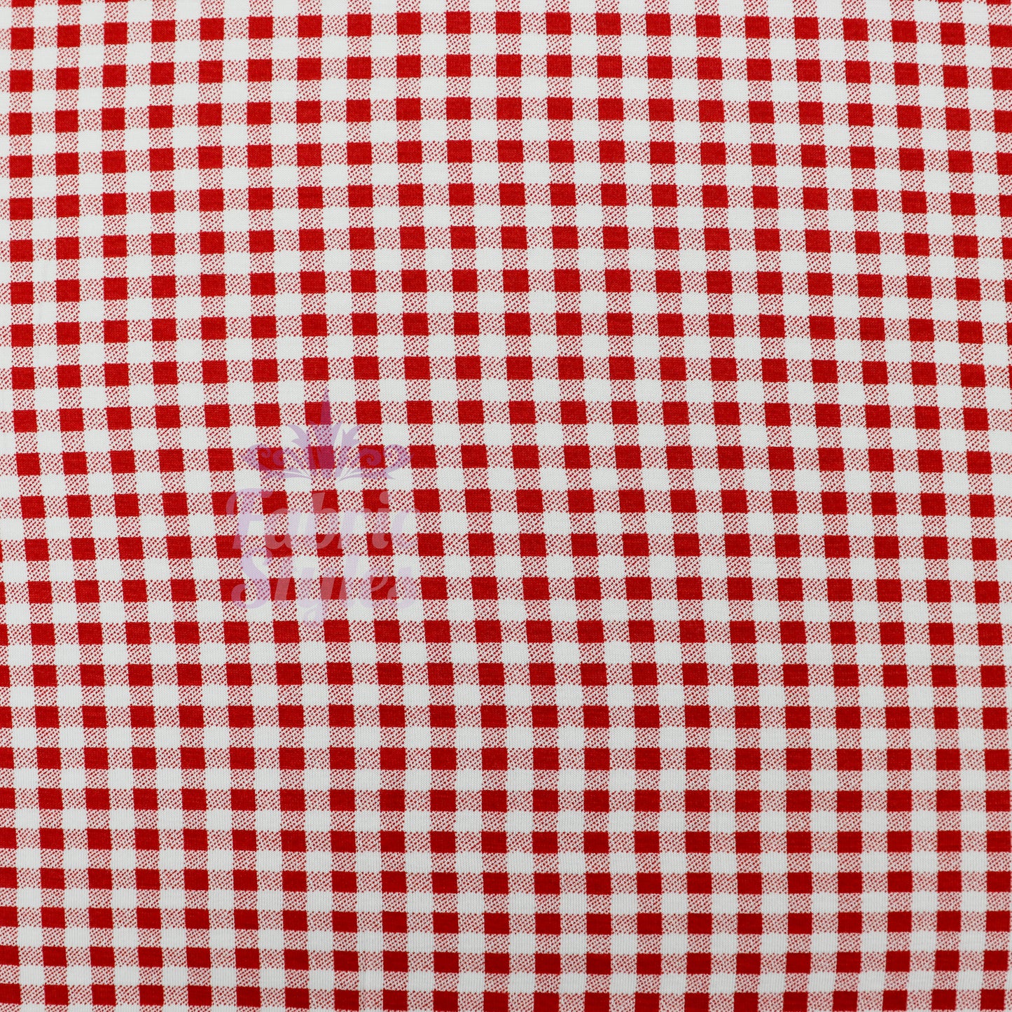 Burnt Orange Gingham Check Viscose Elastane Fabric