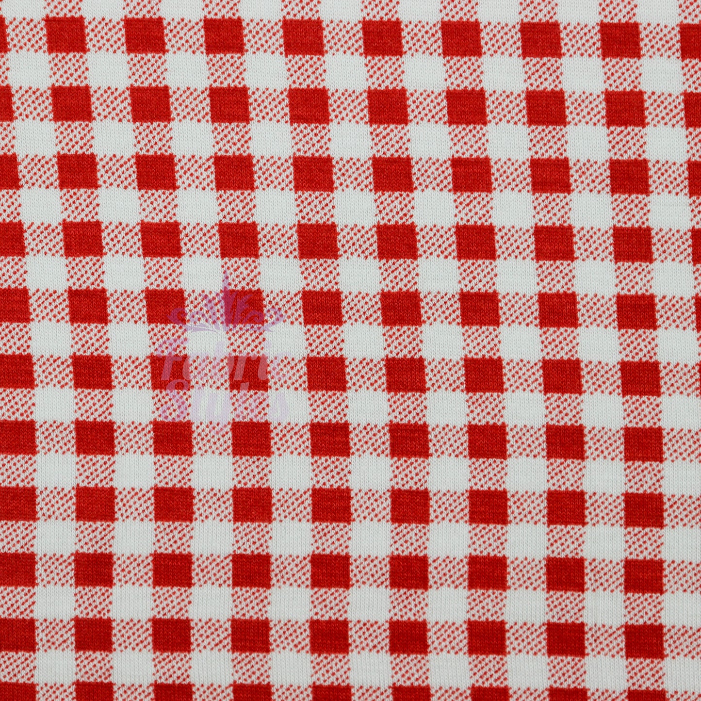 Burnt Orange Gingham Check Viscose Elastane Fabric