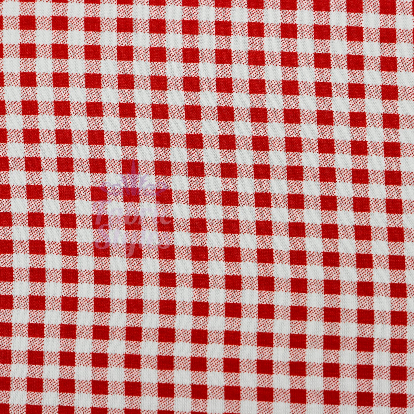 Burnt Orange Gingham Check Viscose Elastane Fabric