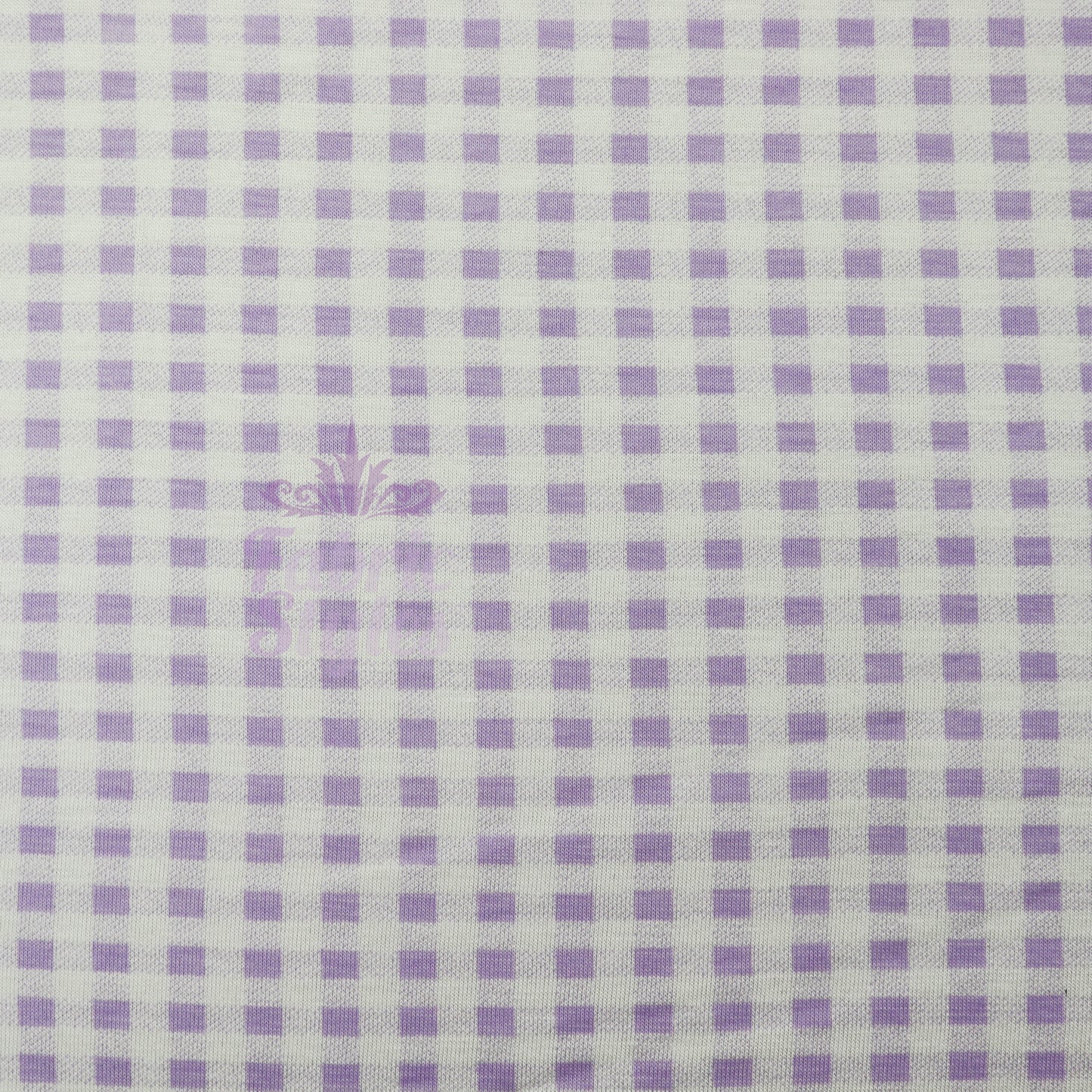 Lilac Gingham Check Viscose Elastane Fabric