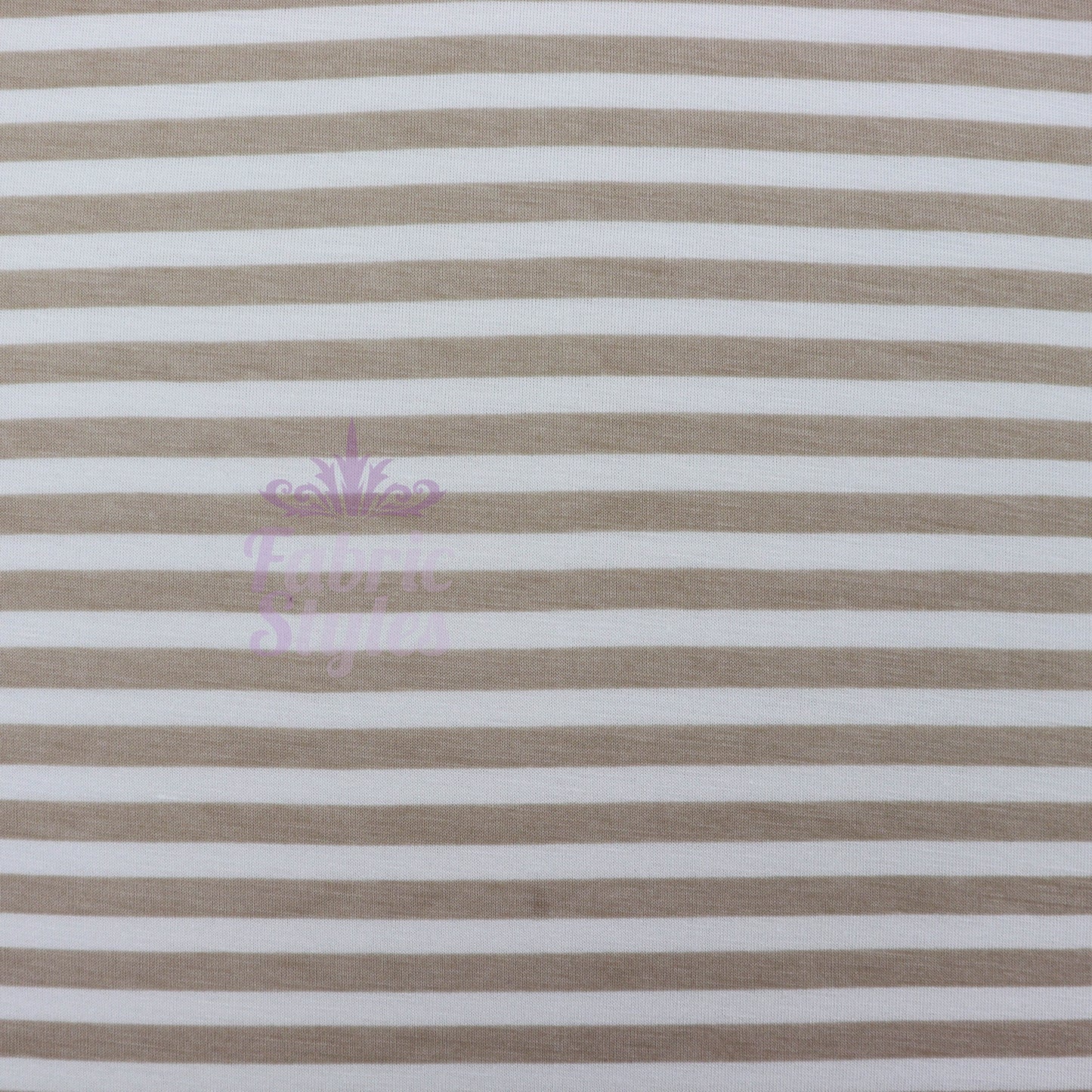 Taupe Stripe Viscose Elastane Fabric