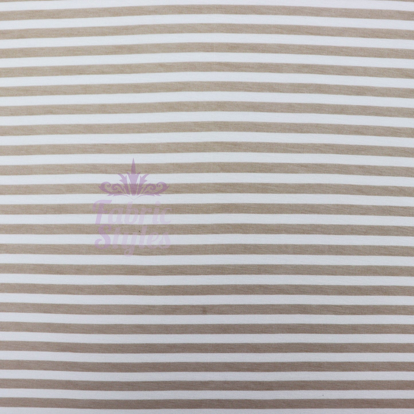Taupe Stripe Viscose Elastane Fabric