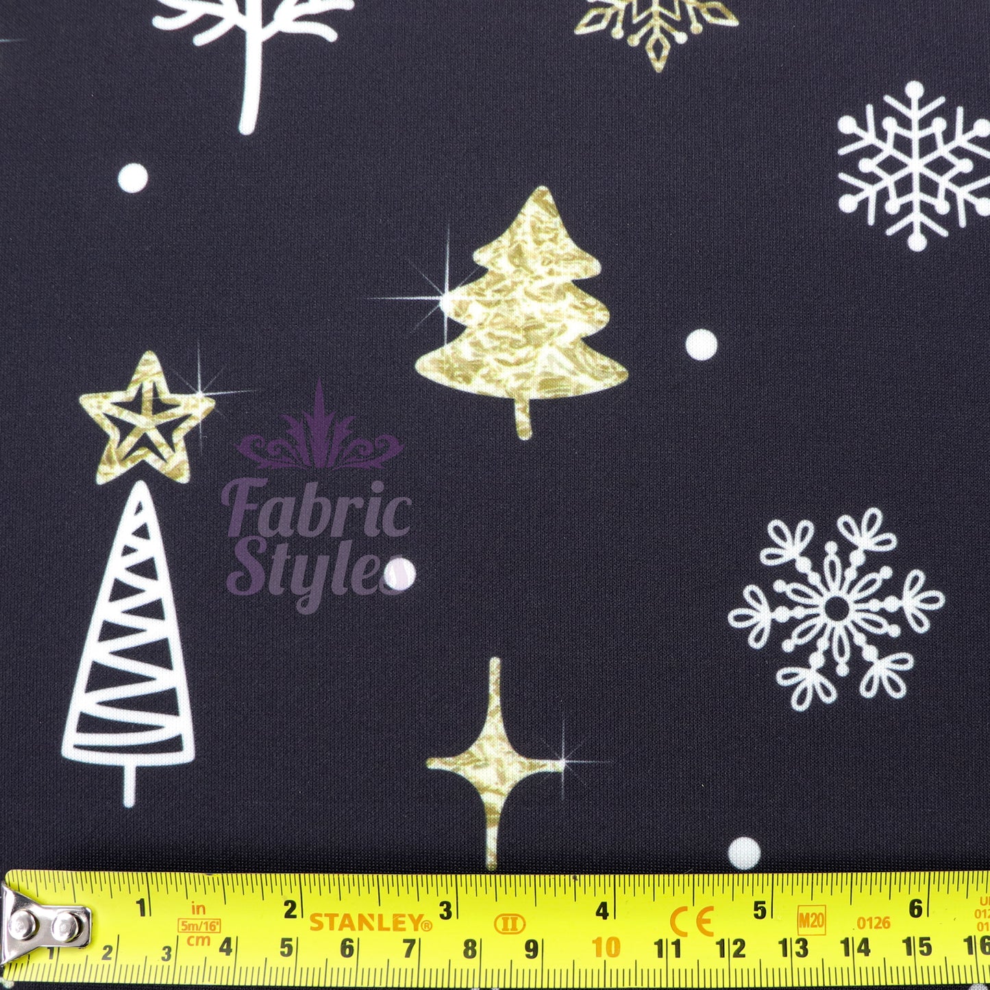 Gold Sparkle Trees & Snowflakes