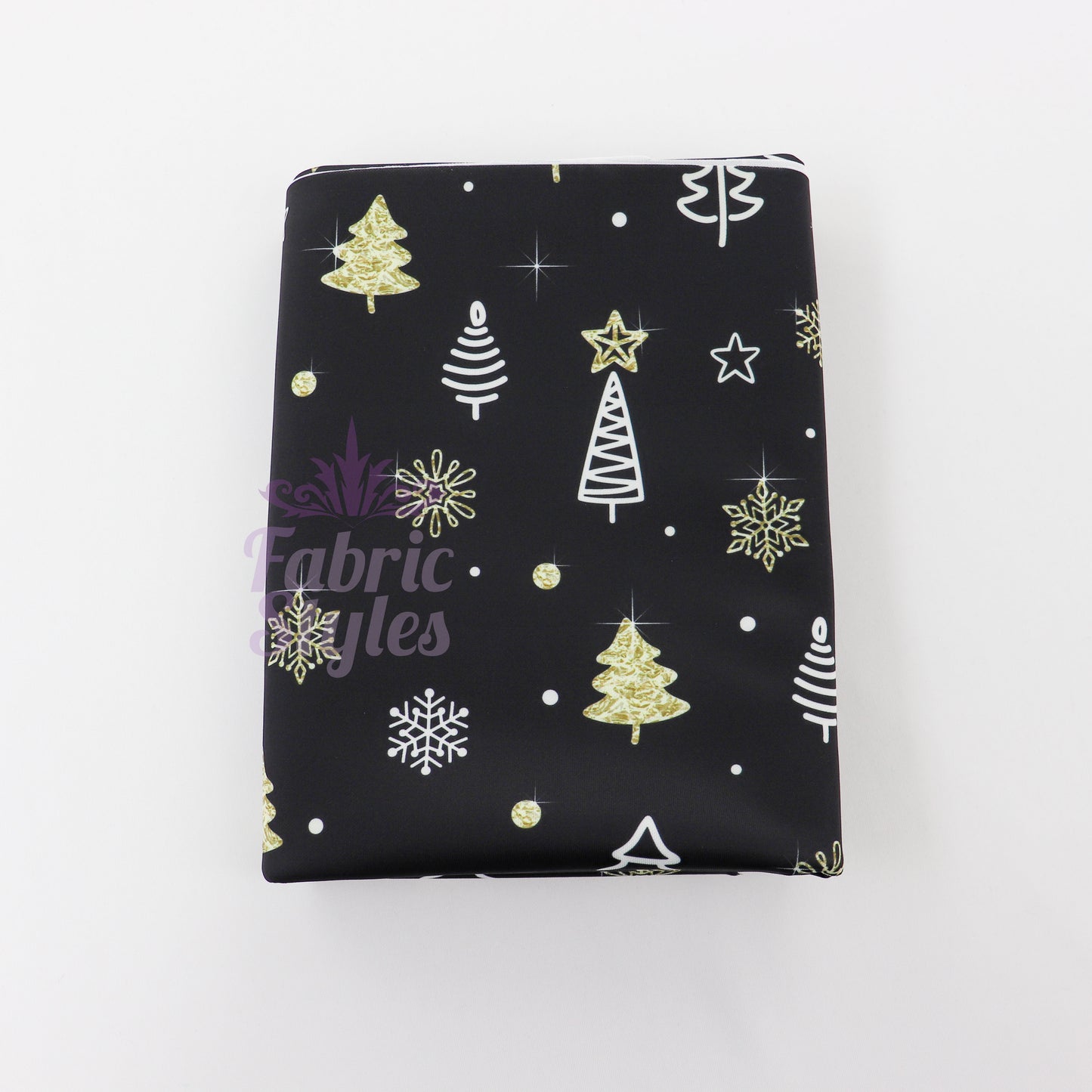 Gold Sparkle Trees & Snowflakes