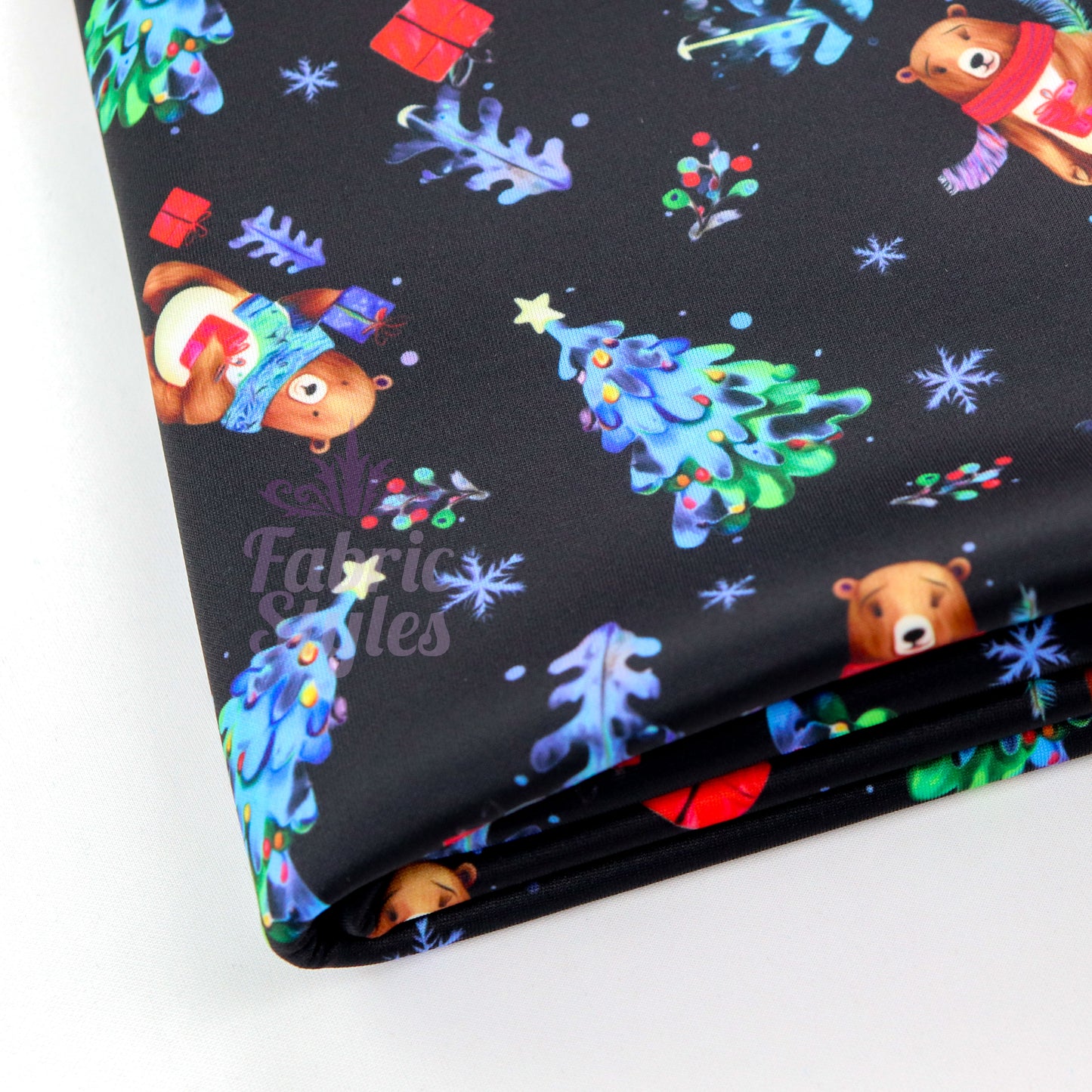 Watercolour Christmas Fabric