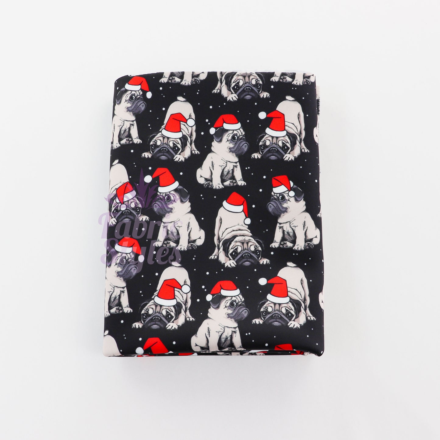Christmas Pug Fabric
