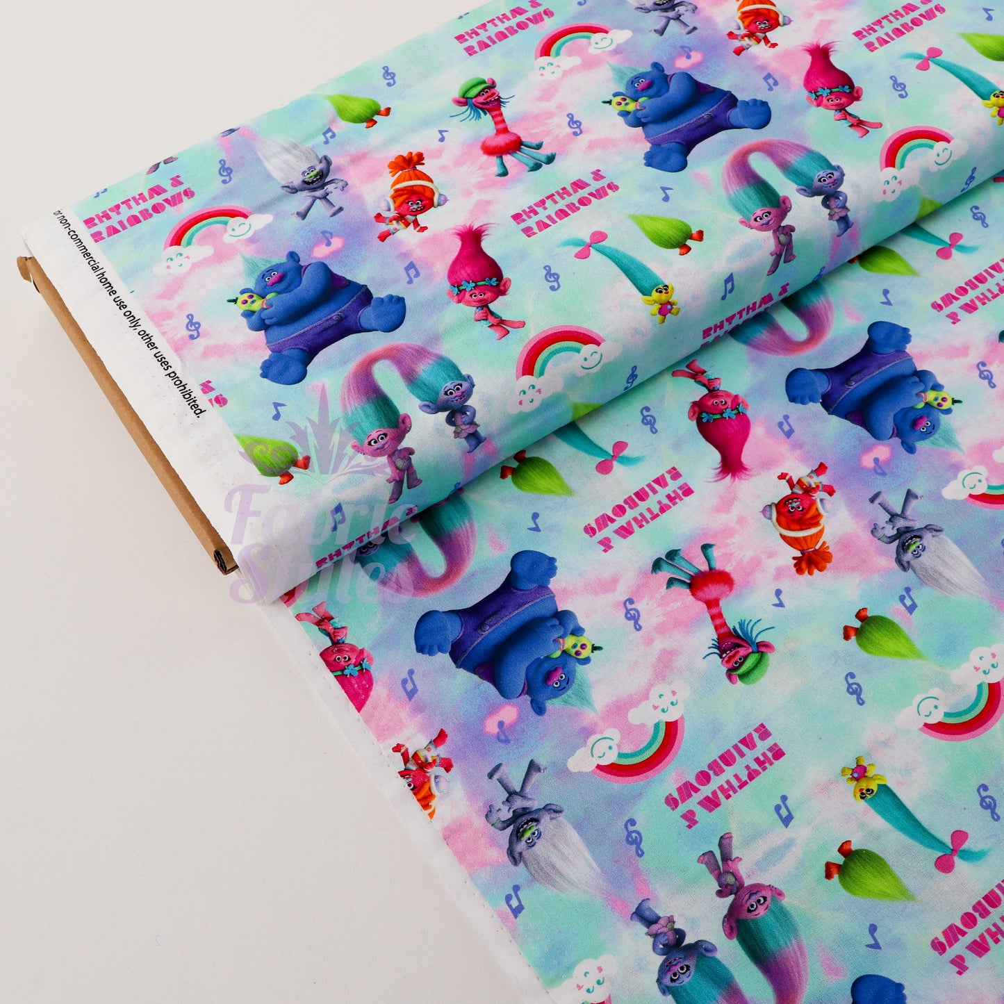 Rainbow Trolls Cotton Fabric