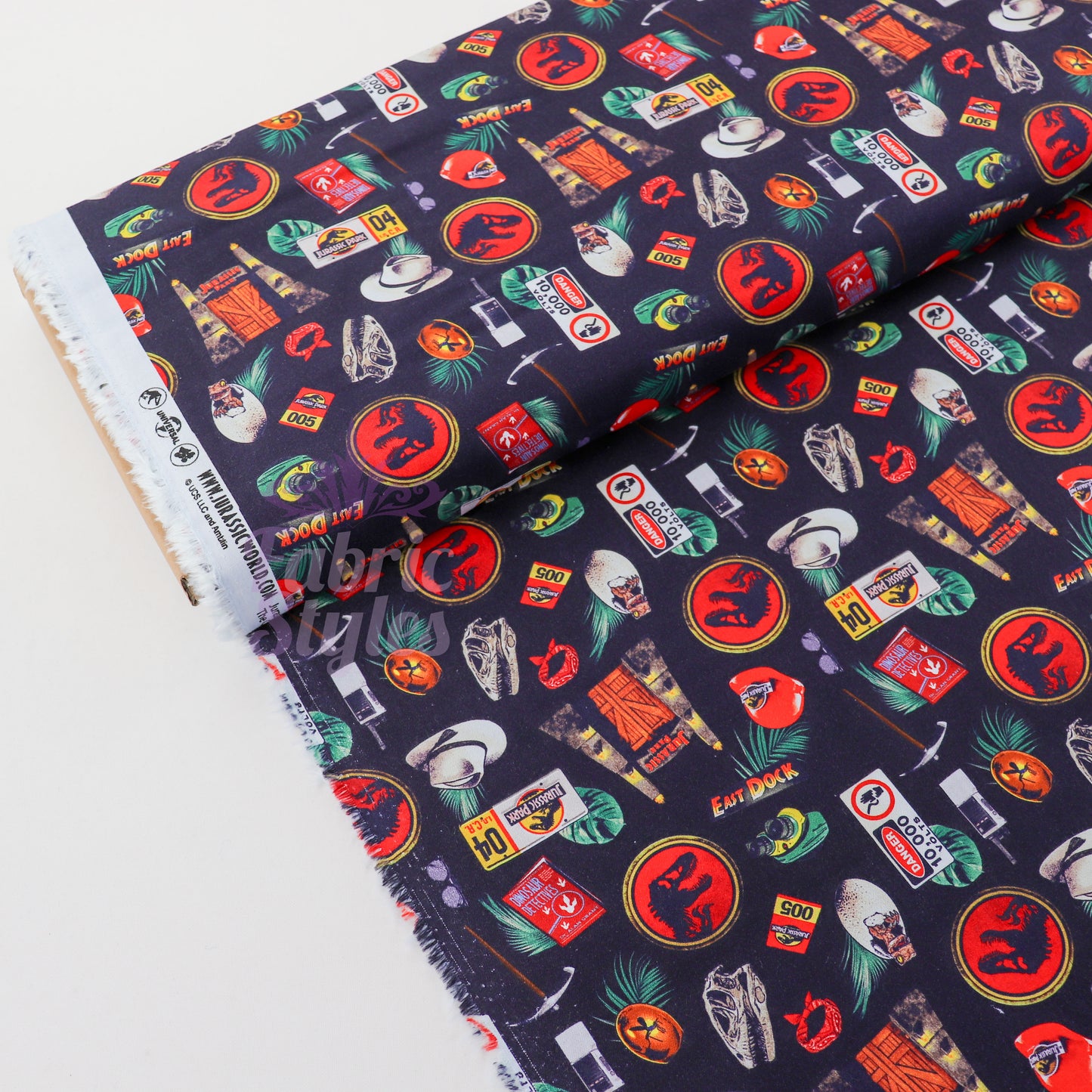 Jurassic Park Icons Cotton Fabric