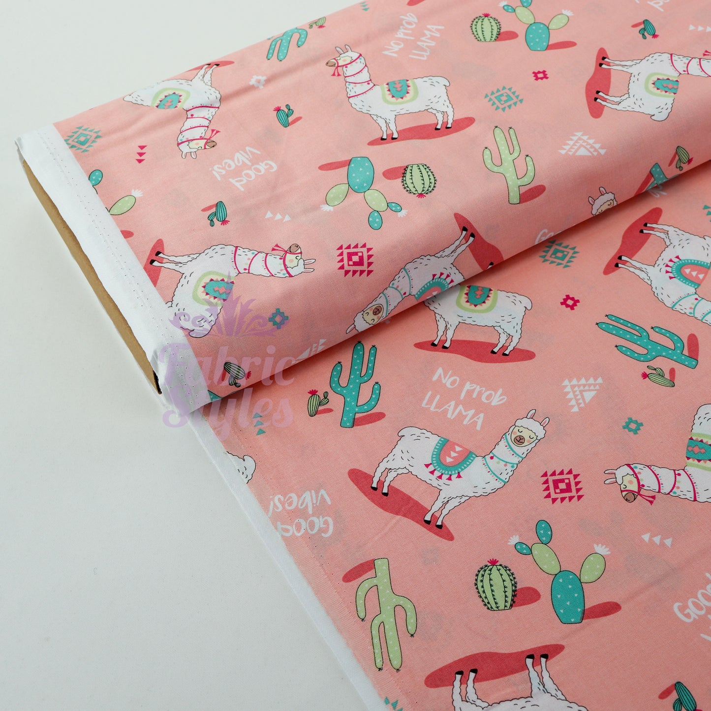 Good Vibes Lama Cotton Fabric