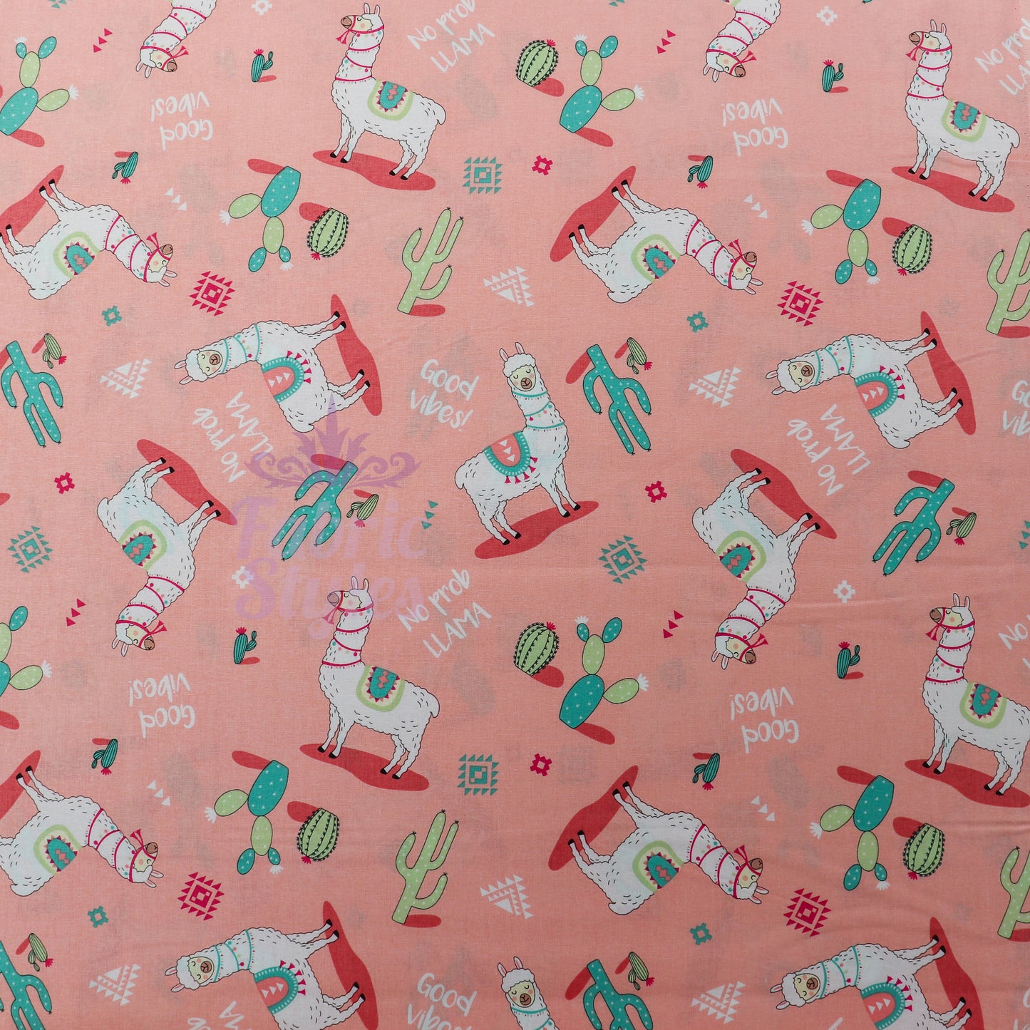 Good Vibes Lama Cotton Fabric