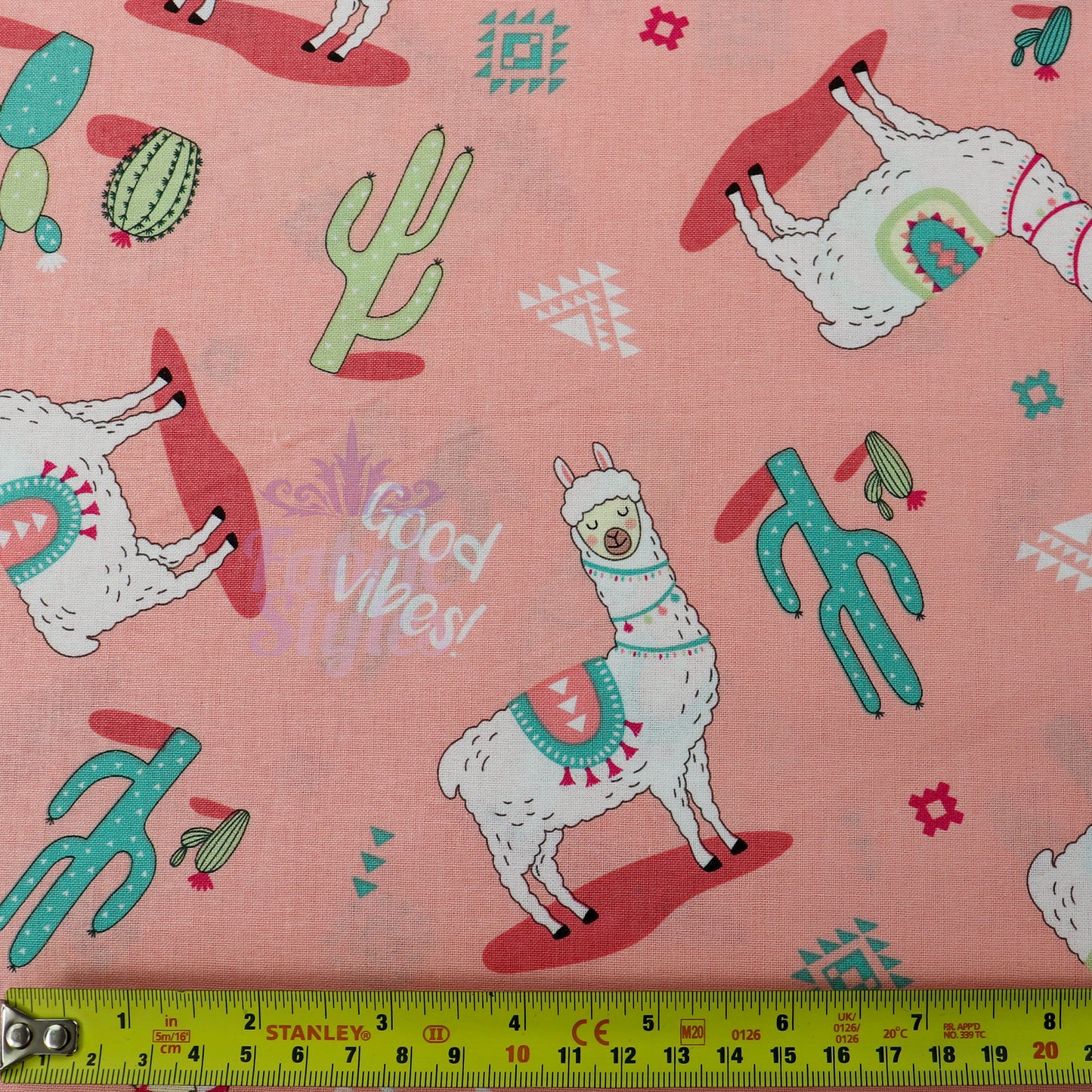 Good Vibes Lama Cotton Fabric
