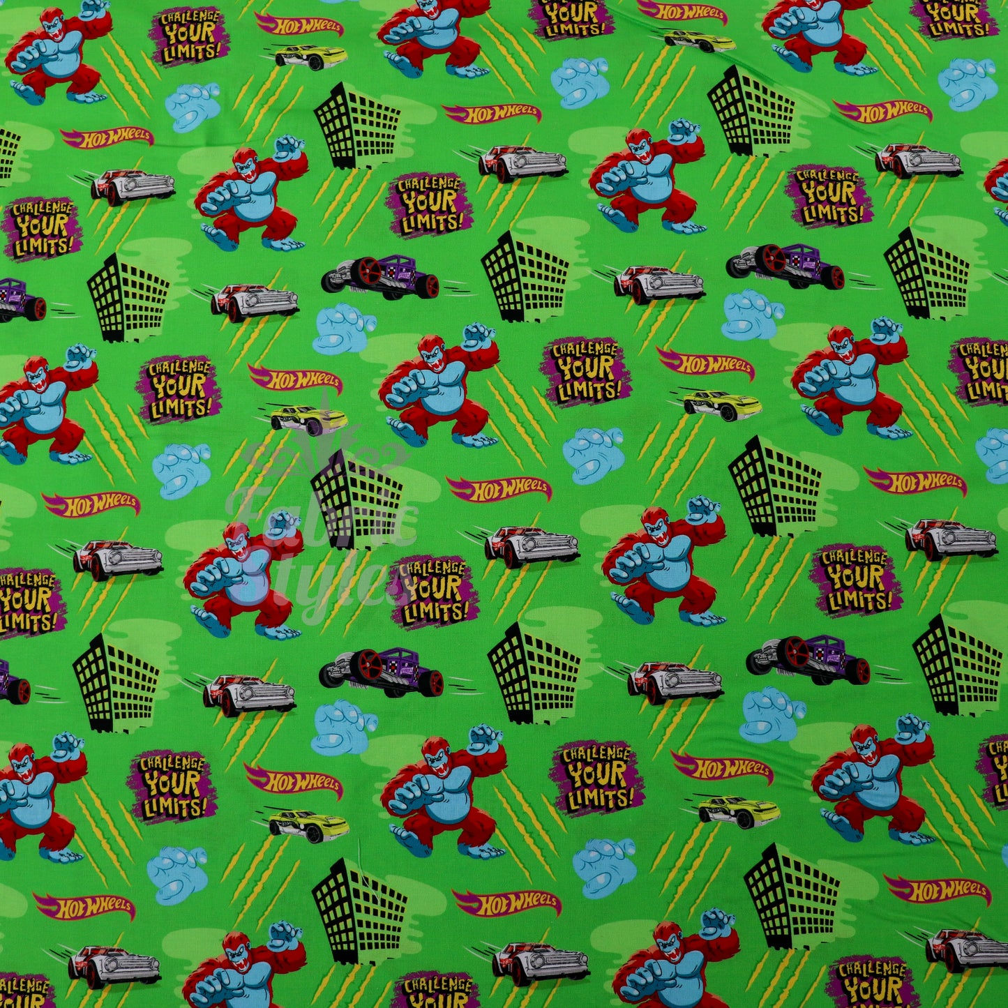 Hot Wheels Challenge Cotton Fabric