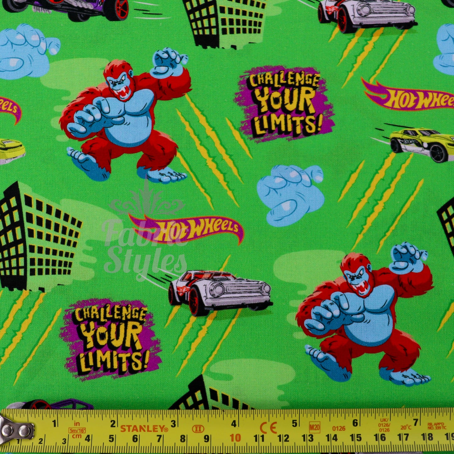 Hot Wheels Challenge Cotton Fabric