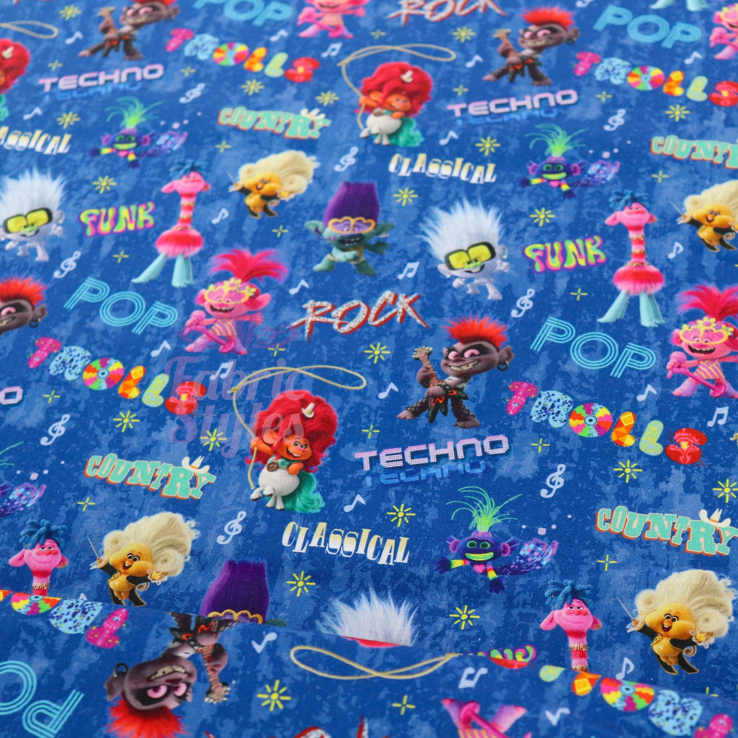 Trolls Techno Rock Cotton Fabric