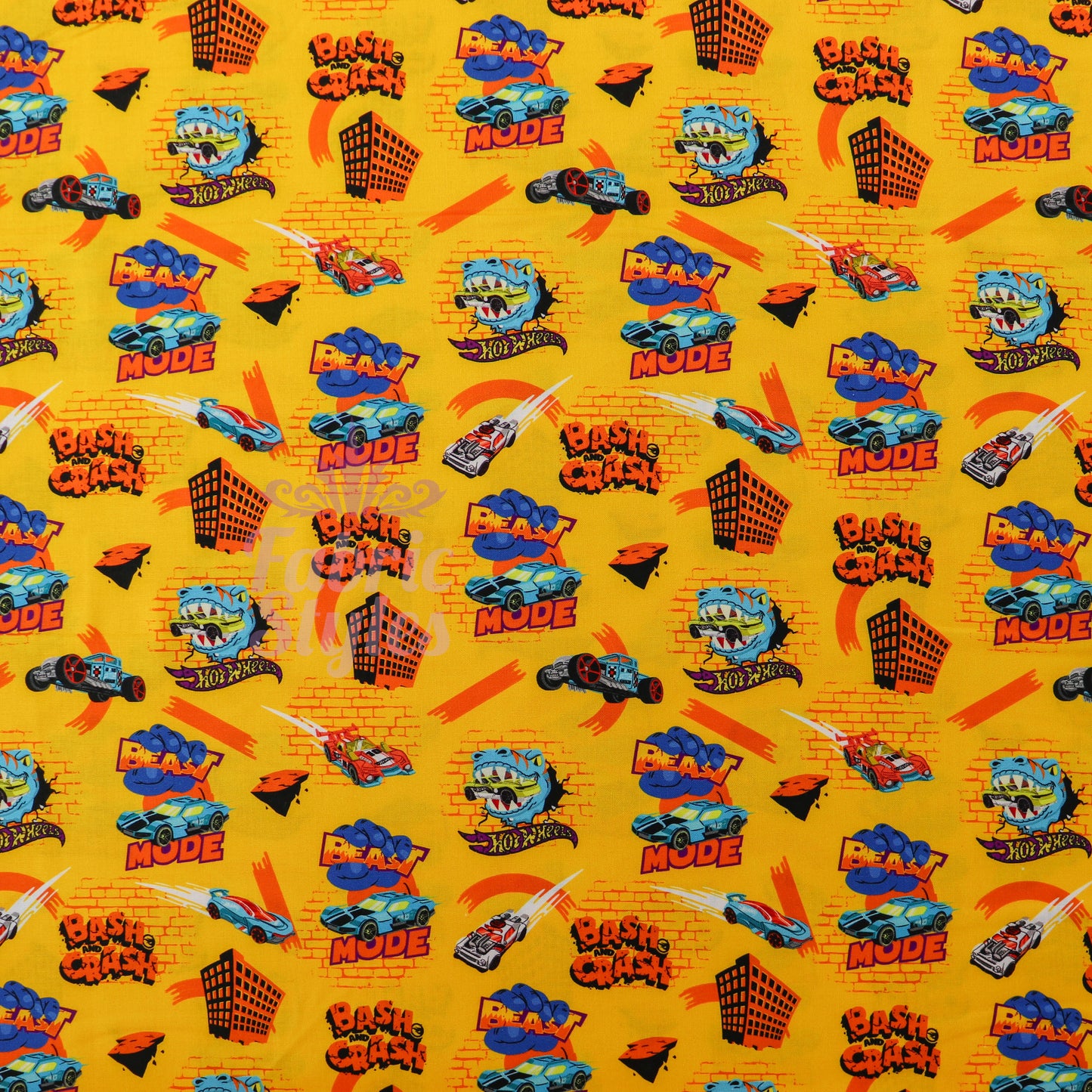 Hot Wheels Beast Mode Cotton Fabric