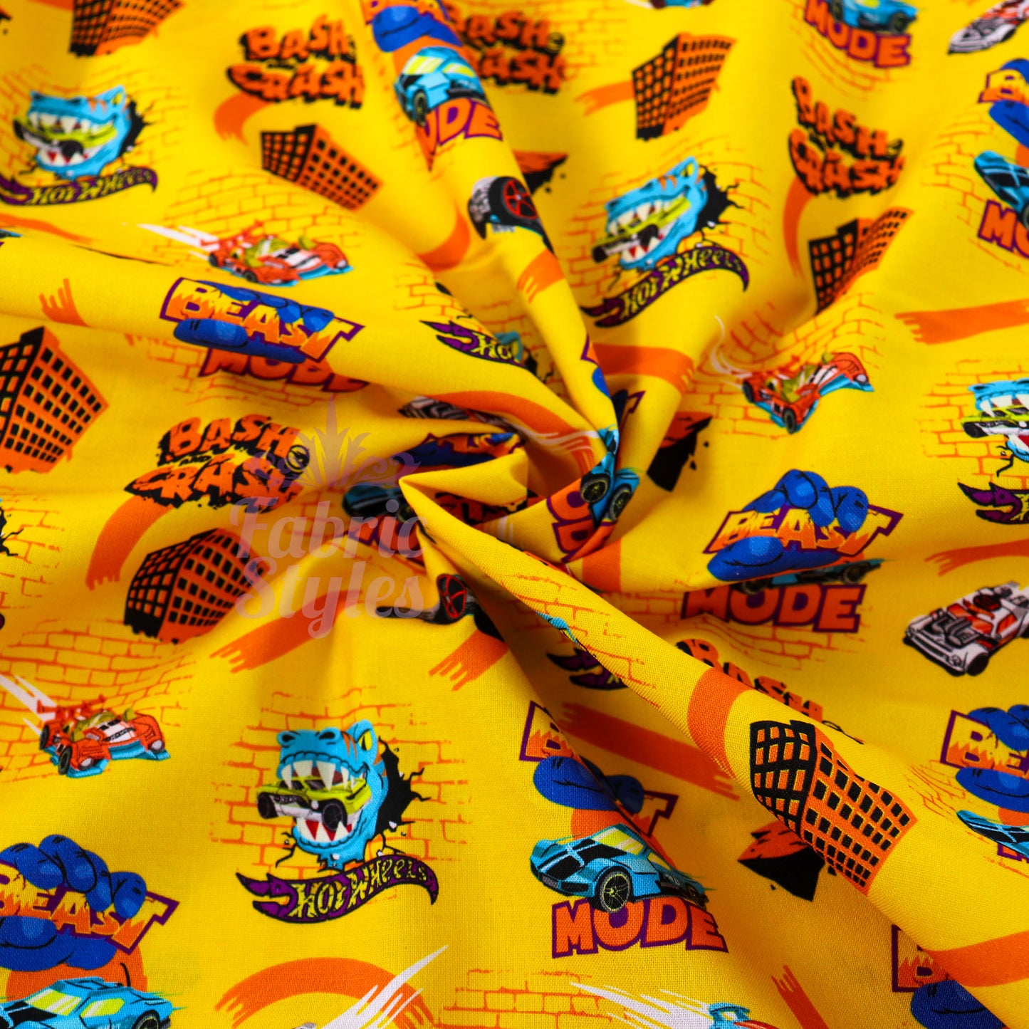 Hot Wheels Beast Mode Cotton Fabric