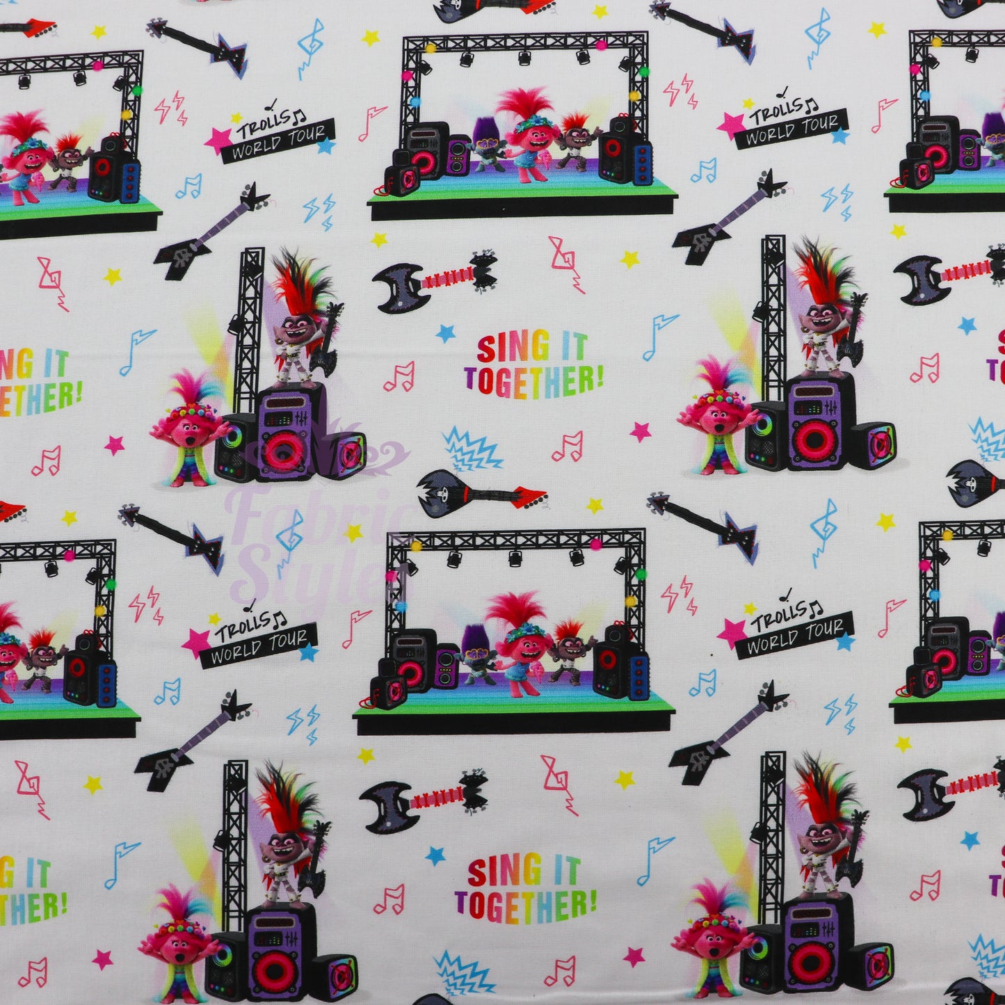 Trolls Sing It Cotton Fabric