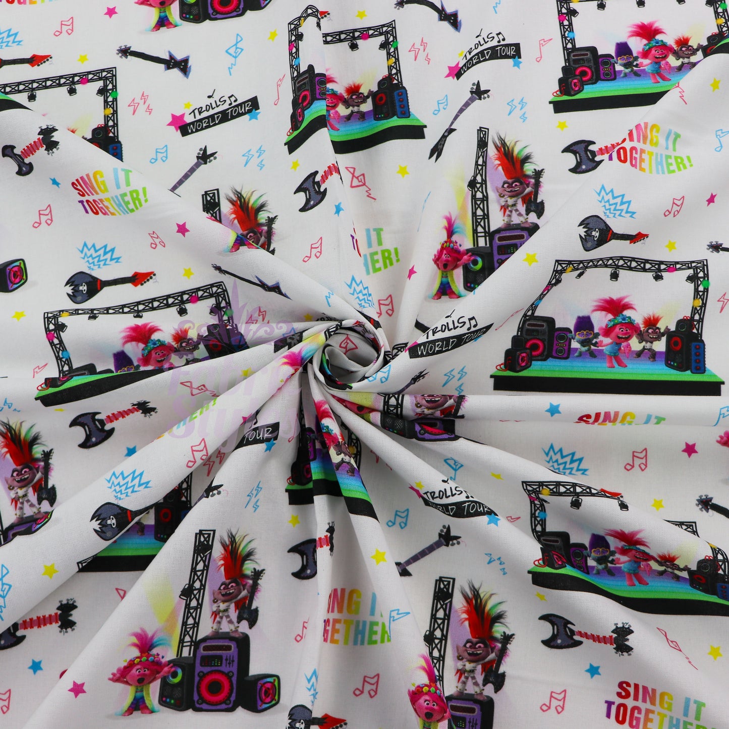 Trolls Sing It Cotton Fabric