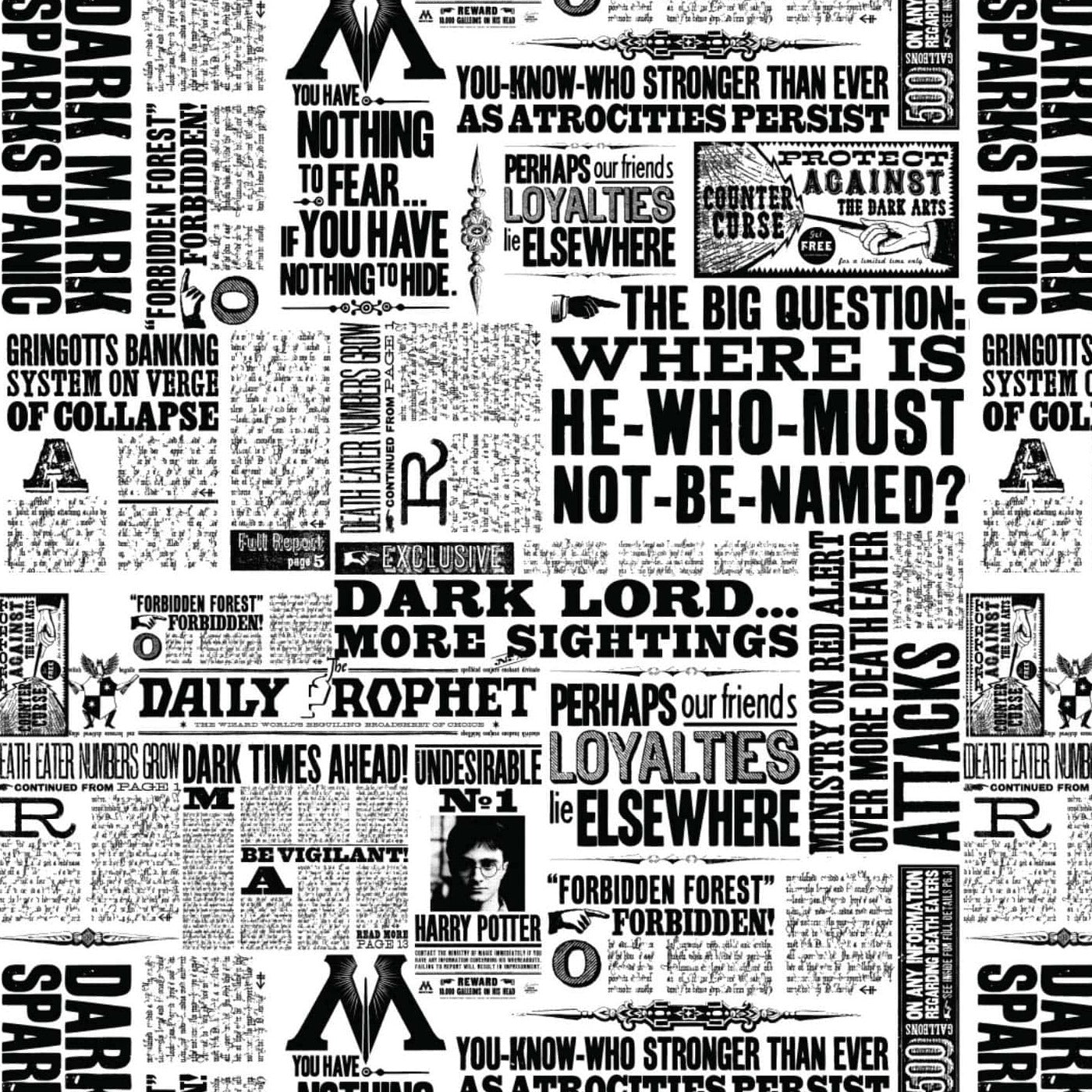 The Daily Prophet Cotton Fabric 0.74 Metres