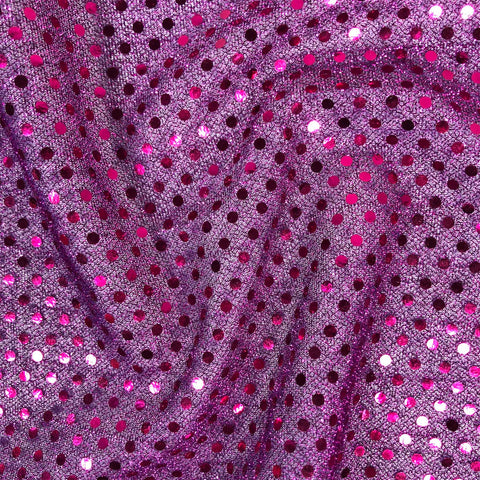 FS585_3 Purple Poly Jersey 3MM Sequins | Fabric | Black, Clubwear, drape, elastane, Fabric, fashion fabric, Foil, jersey, limited, making, Nylon, Pink, Poly Jersey, Polyester, purple, SALE, Sequins, sewing, Skirt, Stretchy | Fabric Styles