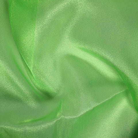 FS592_2 Florescent Green Crystal Organza | Fabric | Black, brown, dressmaking, fabric, fabrics, FS592, Green, Grey, leggings, leopard, Nylon, Organsa, Organza, Pink, Plain, SALE, see through, skirt, Transparent | Fabric Styles