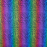FS1023 Leopard Stripe Cotton Rainbow Rainbow | Fabric | animal, Blue flames, children, Cotton, dragon fur, drape, Fabric, fashion fabric, Fur, Kids, Leopard, Lightning, making, Rainbow, sewing, Skirt, Stripe, Tie Dye | Fabric Styles