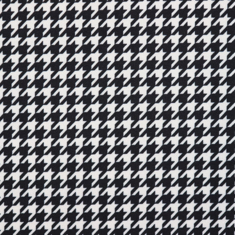 FS1040 Houndstooth Stretch Knit Fabric Black White | Fabric | Black, Dog Tooth, Dog's Tooth, Dogstooth, Dogtooth, Fabric, fashion, Hound Tooth, Hound's Tooth, Houndstooth, Houndtooth, Monochrome, Scuba Crepe, White | Fabric Styles