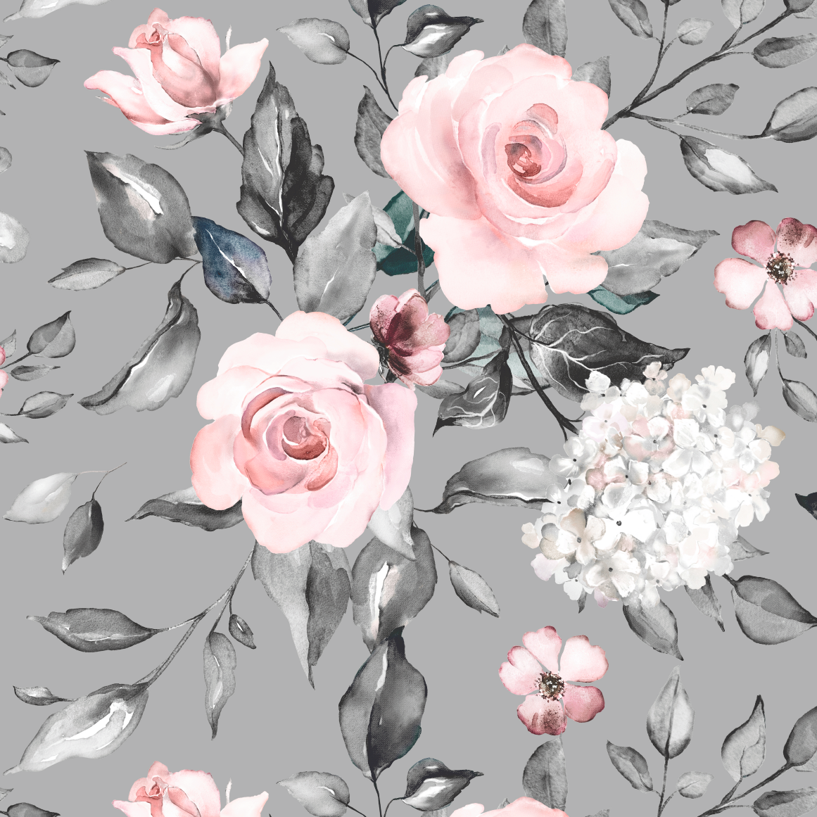 FS426_1 Pastel Floral | Fabric | drape, Fabric, fashion fabric, Floral, Flower, FS426, Grey, Scuba, sewing, Stretchy, Swim, Swimwear | Fabric Styles