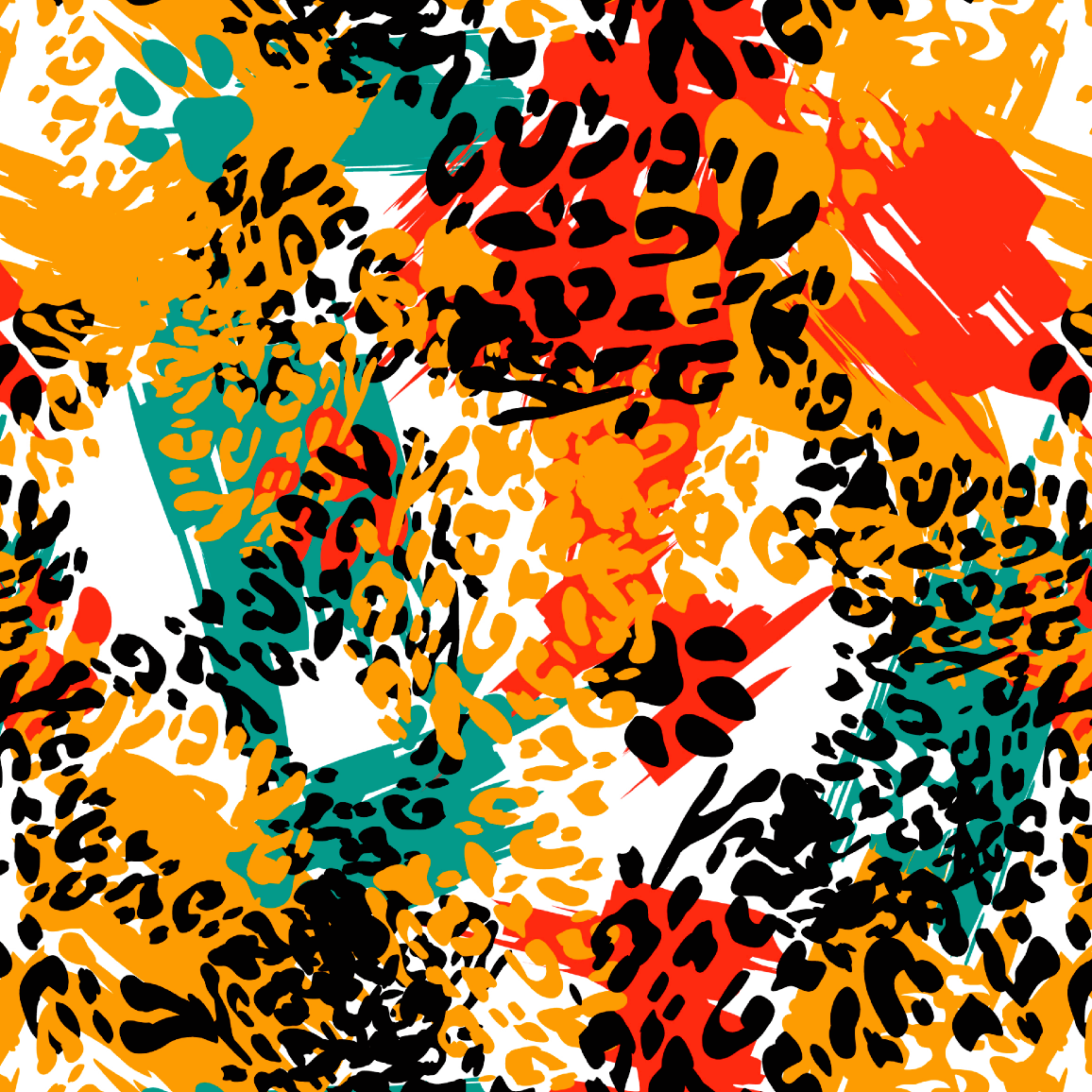 FS462 Colourful Leopard Tie Dye | Fabric | animal, fabric, Leopard, Multi Color, Multi Colour, Multicolor, Multicolored, Multicolour, paint, Scuba, splash, Swim, Swimwear, Tie Dye | Fabric Styles