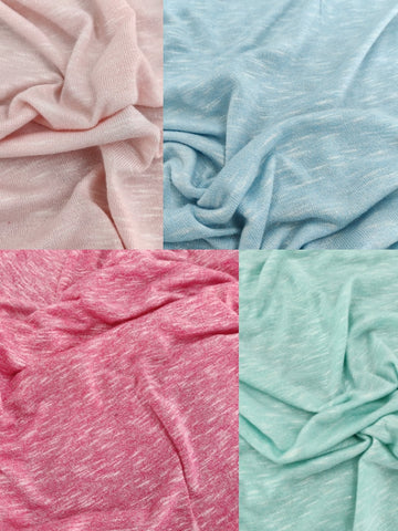 FS716_1 Soft Loungewear Loose Knit Stretch Fabric | Fabric | Blue, Blush, Blush Pink, drape, Elastane, Fabric, fashion fabric, knit, knitwear, Mint, Pink, Plain, Polyester, sewing, Soft, Stretchy, Viscose | Fabric Styles