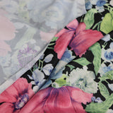 FS984 Floral Soft Touch Silky Stretch Knit Fabric | Fabric | Fabric, fashion fabric, Floral, jersey, Purple, Sale, sewing, Soft Touch, stretch, White | Fabric Styles