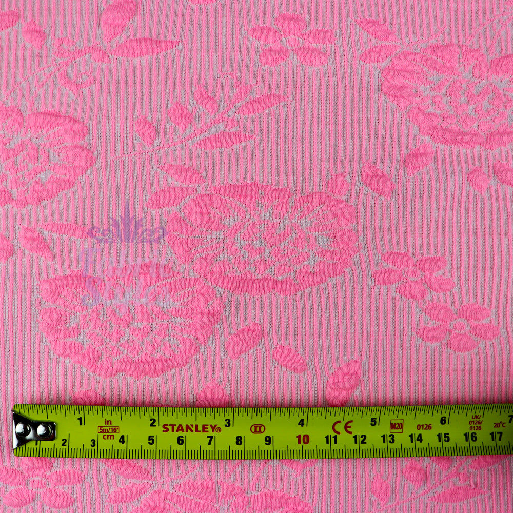 FS943 Pink Stretch Knit Fabric | Fabric | blue, broom, Children, drape, elastane, Fabric, fashion fabric, Floral, Flower, jersey, Kids, Knit, Knitwear, Loungewear, making, Pink, Polyester, Potions, Potter, sale, sewing, Skirt, Stretchy | Fabric Styles