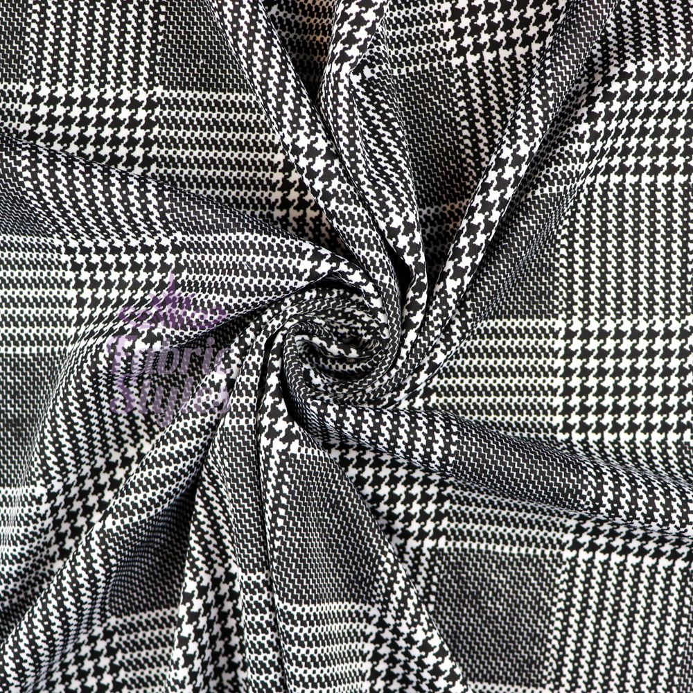 FS669 Black White Checks | Fabric | Black, blue, Check, Fabric, Fabrics, Fashion, Pink, Sale, scuba, Stretch, Tartan, White | Fabric Styles