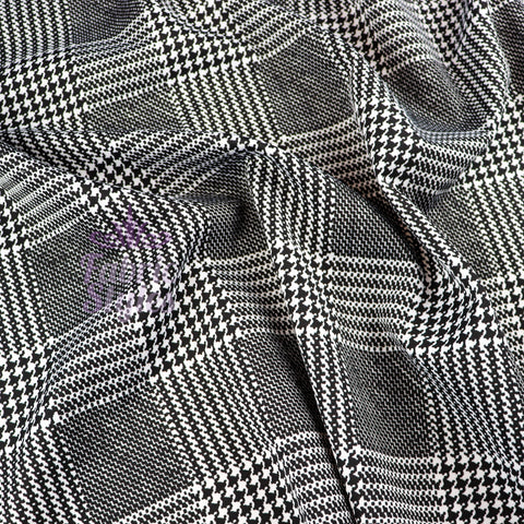 FS669 Black White Checks | Fabric | Black, blue, Check, Fabric, Fabrics, Fashion, Pink, Sale, scuba, Stretch, Tartan, White | Fabric Styles