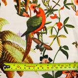 FS774_1 Tropical Parrot Viscose | Fabric | Animal, drape, elastane, Fabric, fashion fabric, Floral, jersey, making, mono chrome, Parrot, Rayon, Sale, sewing, stretch, Stretchy, Tropical, Viscose | Fabric Styles
