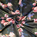 FS193 Vintage Rose Floral | Fabric | Black, drape, Dress making, Fabric, fashion fabric, Floral, Flower, jersey, making, Navy, Pink, Rose, Scuba, sewing, Stretchy | Fabric Styles