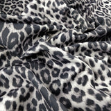FS005_4 Black White Leopard | Fabric | Animal, Dark, drape, Fabric, fashion fabric, Leopard, making, Scuba, sewing, Spun Polyester, Stretchy, Velvet | Fabric Styles