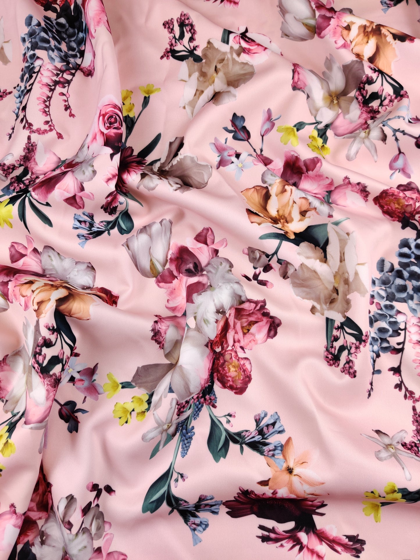 Floral Bouquet Scuba Fabric Lightweight Floral Print