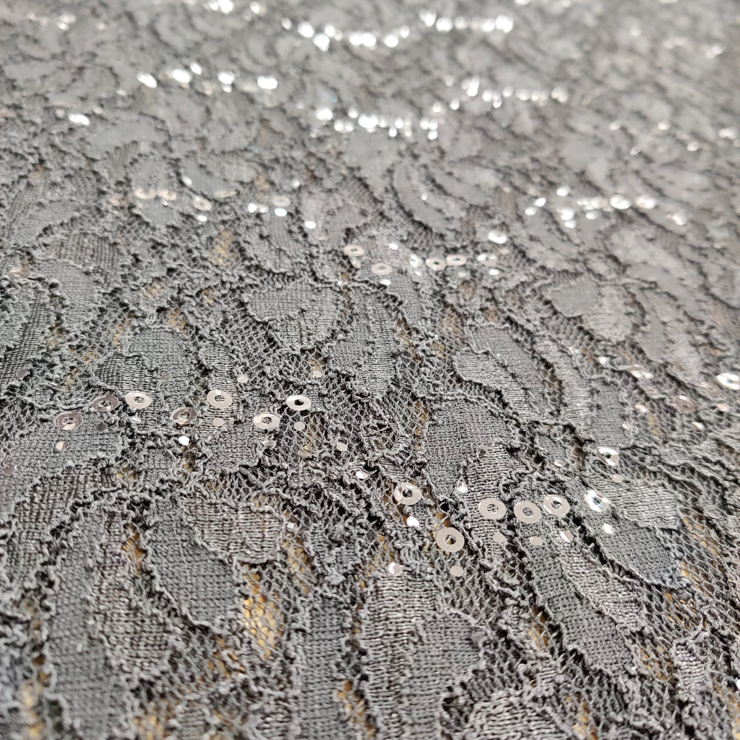 FS508_1 Floral Sequins Lace | Fabric | drape, Fabric, fashion fabric, Lace, New, Plain, Sequins, sewing, Stretchy, textured | Fabric Styles