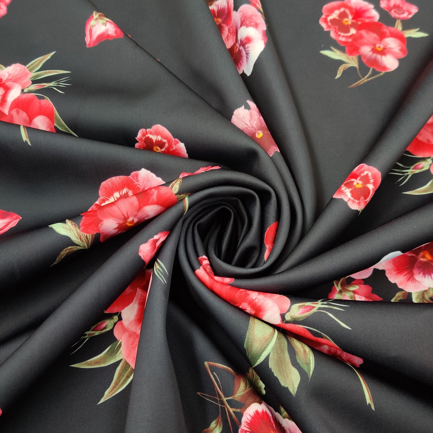 FS499_1 Nude Floral | Fabric | Black, drape, Fabric, fashion fabric, Floral, Flower, Nude, Scuba, sewing, Stretchy, White | Fabric Styles