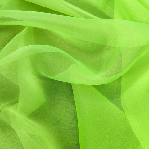 FS592_3 Florescent Yellow Crystal Organza | Fabric | Black, brown, dressmaking, fabric, fabrics, FS592, Green, Grey, leggings, leopard, limited, Nylon, Organsa, Organza, Pink, Plain, SALE, see through, skirt, Transparent | Fabric Styles