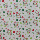 FS786 Merry Christmas Cotton Fabric White | Fabric | blue, celebration, Christmas, Christmas Tree, Cotton, drape, Dream, Fabric, fashion fabric, Festive, House, Light blue, making, sewing, Ski, Skirt, Snow, Snowflake, tree, Xmas | Fabric Styles