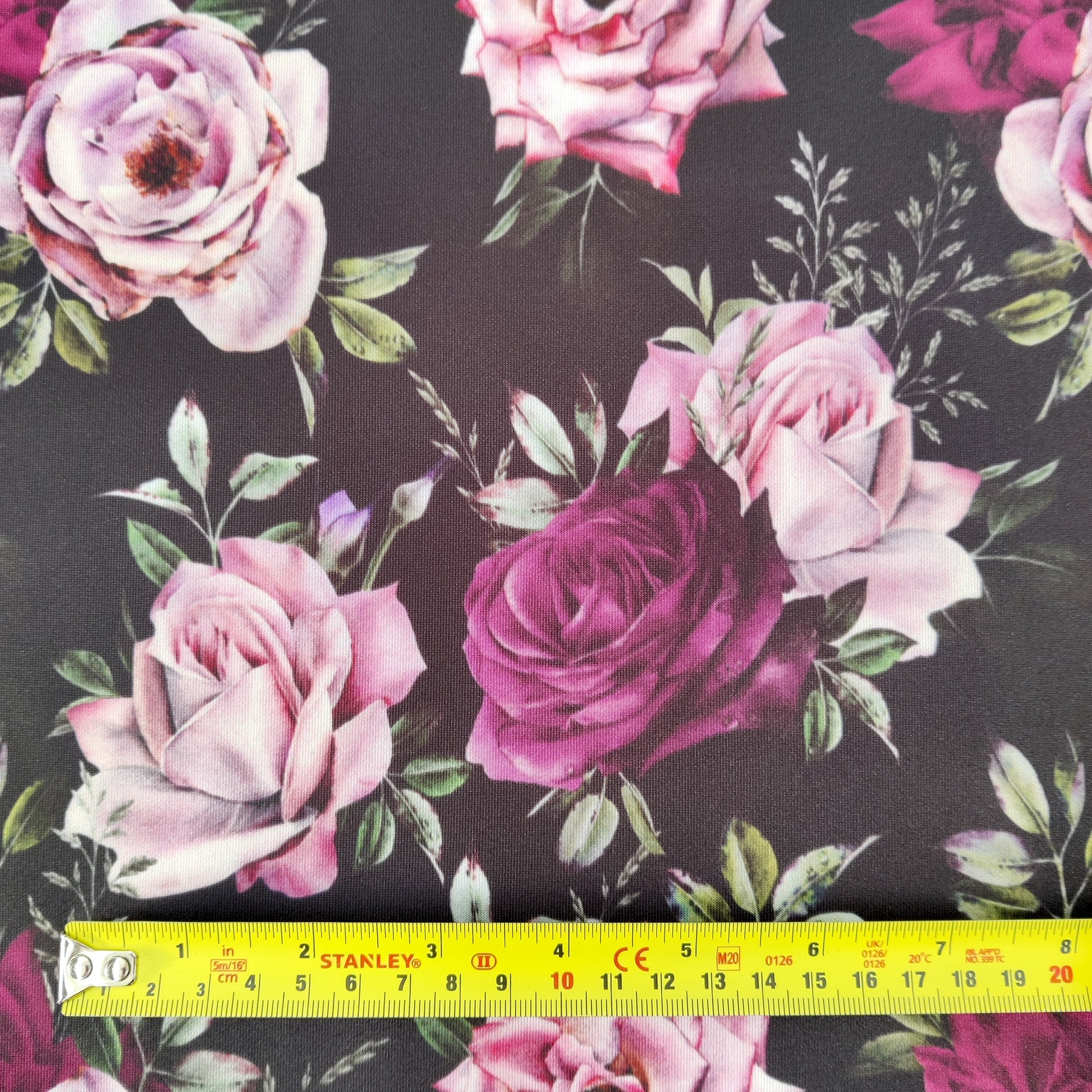 FS799 Rosey Floral | Fabric | fabric, Floral, jersey, Purple, scuba, stretch | Fabric Styles
