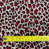 FS812_2 Leopard Spots Cord Cotton Fabric Red | Fabric | Animal, Cotton, drape, Fabric, fashion fabric, Kids, Leopard, making, Rose, Roses, sewing, Skirt | Fabric Styles