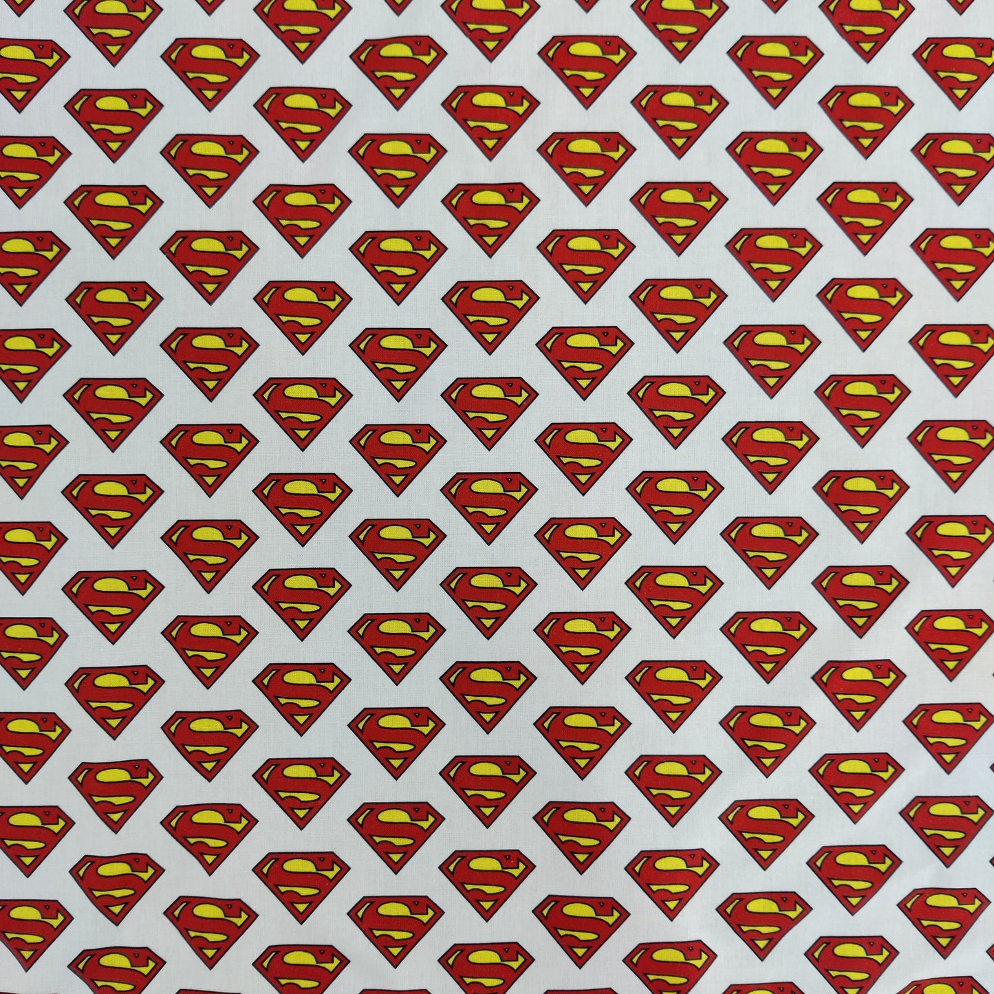 FS639_2 Superman Classic Badge | Fabric | Blue, Brand, Branded, Children, comic, comics, Cotton, Cotton SALE, dc, drape, Fabric, fashion fabric, hero, Kids, Light blue, logo, making, man, Navy, super, superhero, Superman, White | Fabric Styles