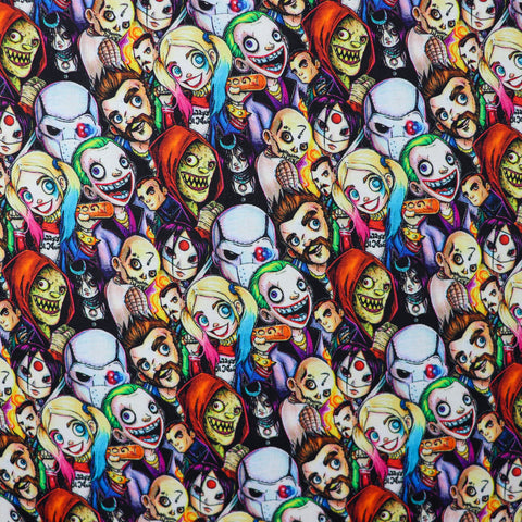 FS1108 Scare Squad Cotton Fabric | Fabric | Bird, Birds, Children, children's, Chilling, Cotton, Cuties, drape, Fabric, fashion fabric, Humming, Kids, making, Monstor, Monstors, Rainbow, Scare, Scary, sewing, Skirt, Skull, Squad | Fabric Styles