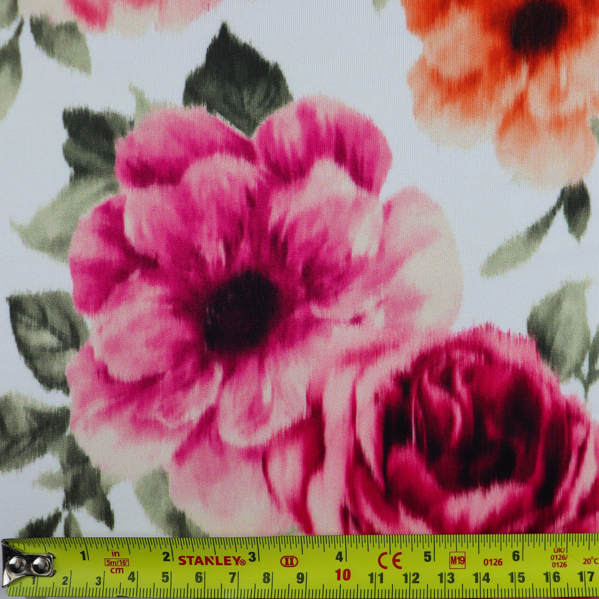 FS1136 Pink Buttercup Floral Scuba Fabric Fabric Styles