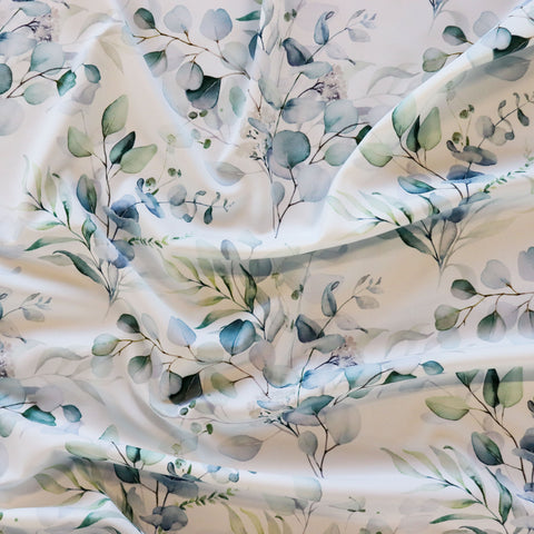 FS1179 Mint Floral Wedding Theme Print Scuba Stretch Knit Fabric | Fabric | fabric, floral, green, Leaf, Leafs, Leaves, Mint, New, scuba | Fabric Styles